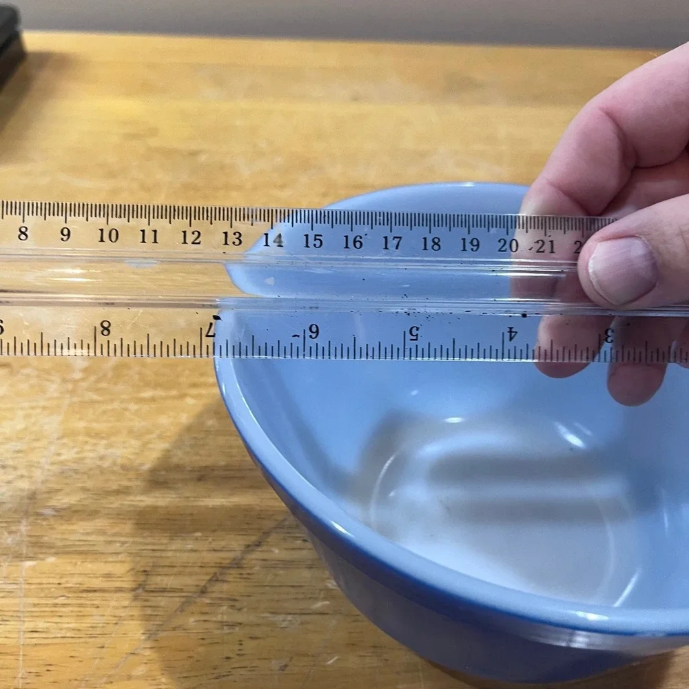 Vtg Federal Glass Blue Milk‎ Glass Mixing Bowl Mid Century Modern 6 inch